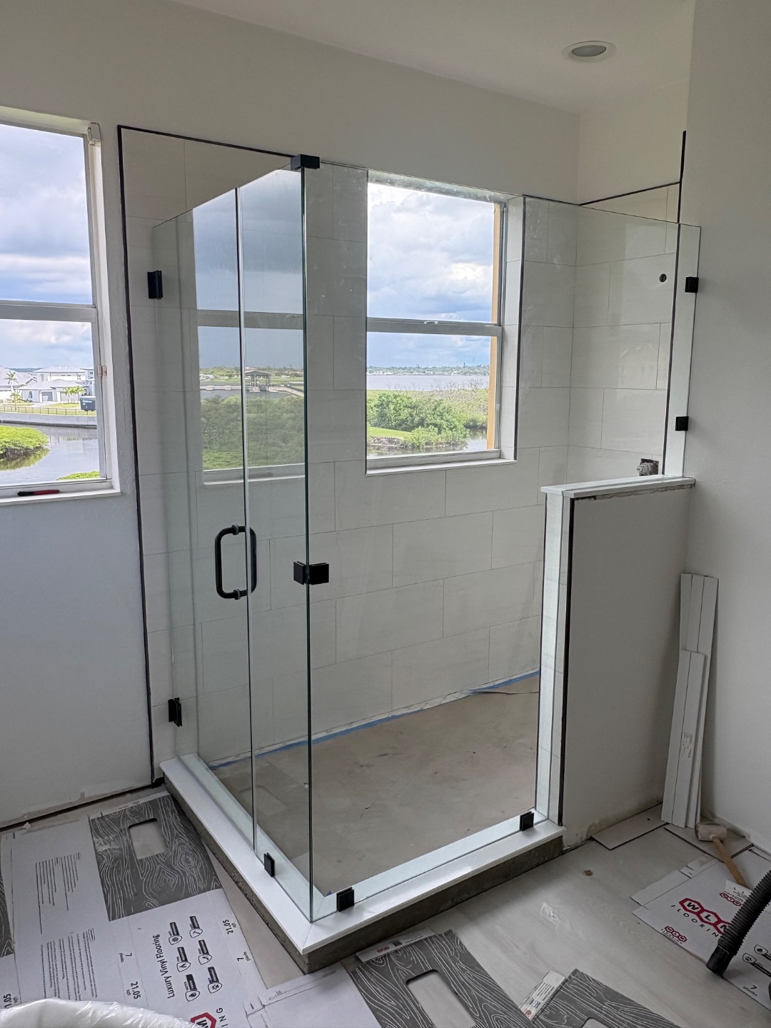Shower doors before