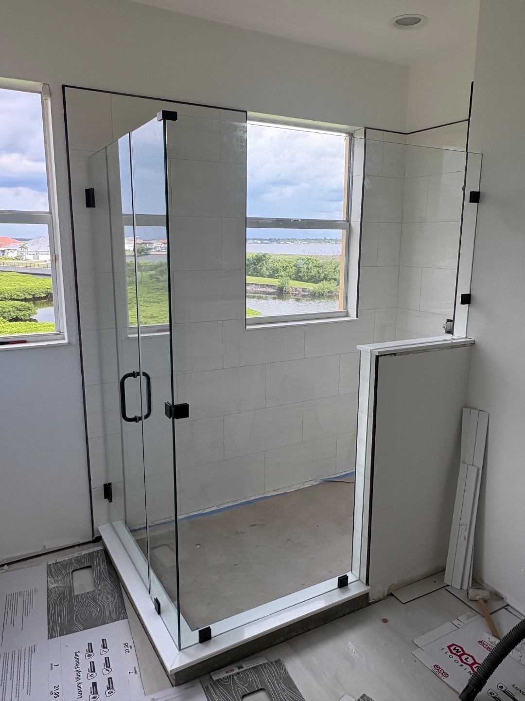 Shower doors before