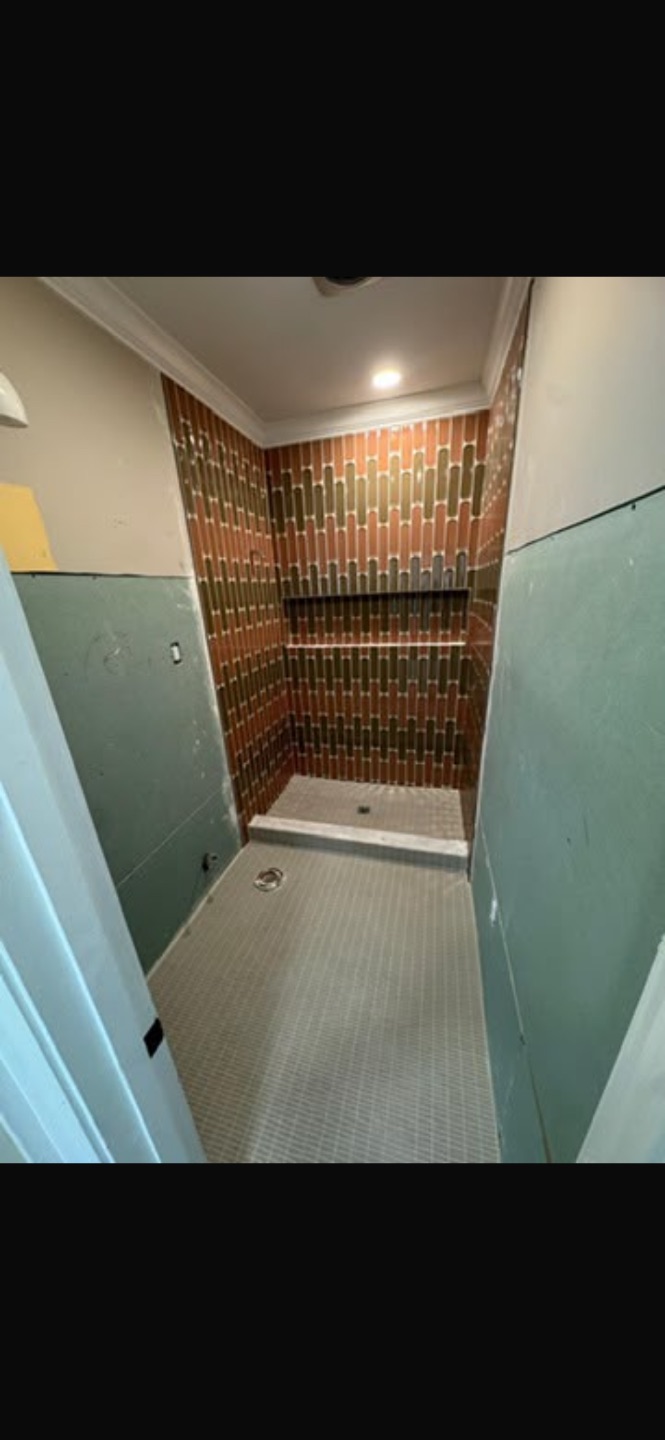 Demolition shower and install new tile after