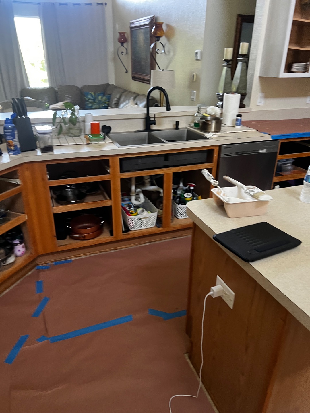Kitchen cabinets paint before